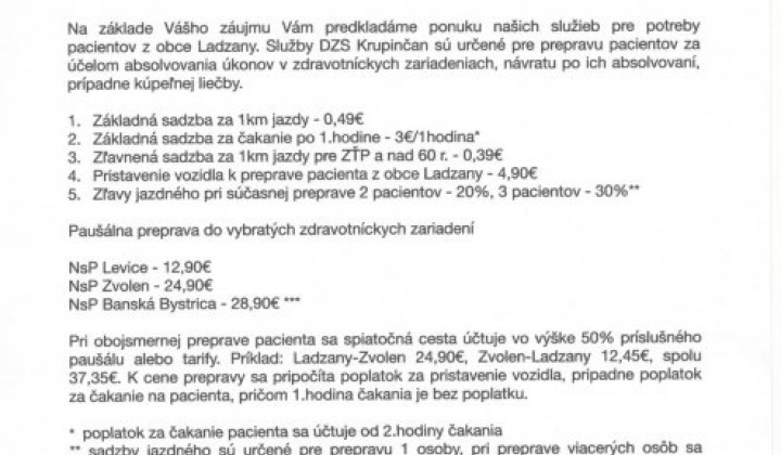 2. fotografia fotogalérie Dopravná zdravotná služba